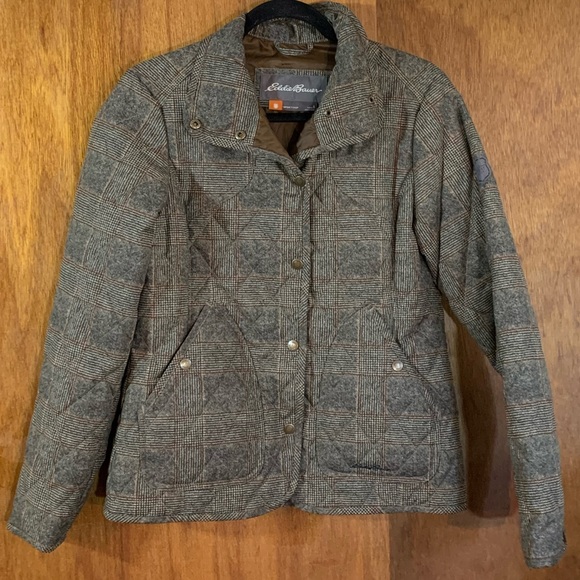 Eddie Bauer Jackets & Blazers - EDDIE BAUER Plaid Gray Jacket Sz S